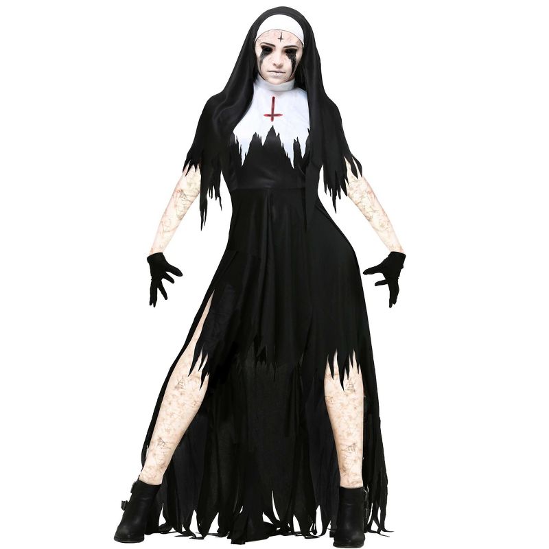 HalloweenCostumes.com Women's Dreadful Nun Costume, 1 of 13