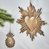 TAG Sacred Heart Hanging Decor - Antique Brass Gold Iron Sculpture for Christmas Holiday Decor, 11.4" L x 11" H - 2 of 2