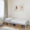 vidaXL Single Metal Bed Frame with Headboard, Breathable Slatted Design, Robust Steel Construction - 2 of 4