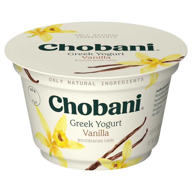 Chobani Vanilla Blended Nonfat Greek Yogurt - 5.3oz, 1 of 9