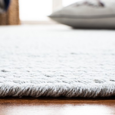 Light Blue 3' x 5' Handmade Reversible Cotton Braided Rug
