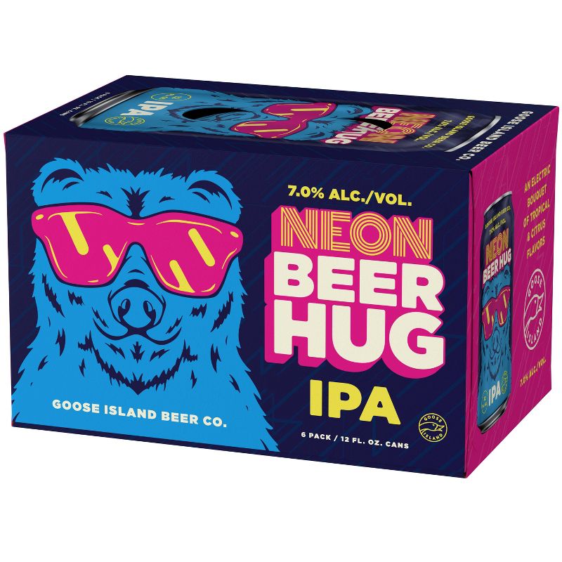 Goose Island Neon Beer Hug IPA - 6pk/12 fl oz Cans, 4 of 12