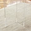 NicBex Dining Table 66.9" Modern Dining Table with Striped MDF Tabletop and Acrylic Legs for Kitchen, Dining Room - 2 of 4