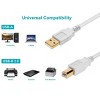 Monoprice USB 2.0 Cable - 15 Feet - White | USB Type-A Male to USB Type-B Male, 28/24AWG, Gold Plated - 4 of 4