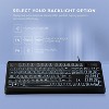 RiSOKEYS 104 Keys Wired Keyboard USB Interface Large Print Multimedia Backlit Elderly Keyboard LED Mechanical Keyboard (Black) - 4 of 4