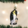 Old World Christmas Blown Glass Ornament for Christmas Tree, Emperor Penguin with Chick - 2 of 4
