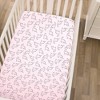 Carter's Dinosaur Princess Super Soft Fitted Crib Sheet - Pink - 3 of 4
