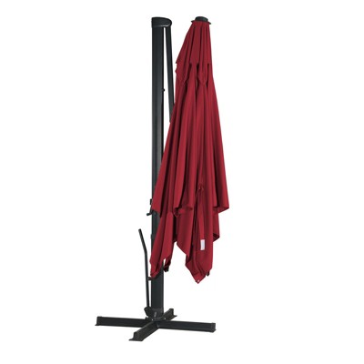 CASAINC 3*4M Cantilever Umbrella Outdoor With Cross Base Stand
