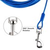 Petbobi 30ft Tie Out Cable for Small to Medium Dogs, Durable Spring and Metal Swivel Hooks Up to 120 Pounds for Outdoor, Yard and Camping, Blue - 4 of 4
