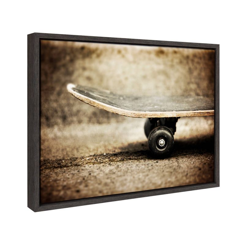 18&#34; x 24&#34; Sylvie Vintage Skateboard Framed Canvas by Shawn St. Peter Gray - DesignOvation, 3 of 11