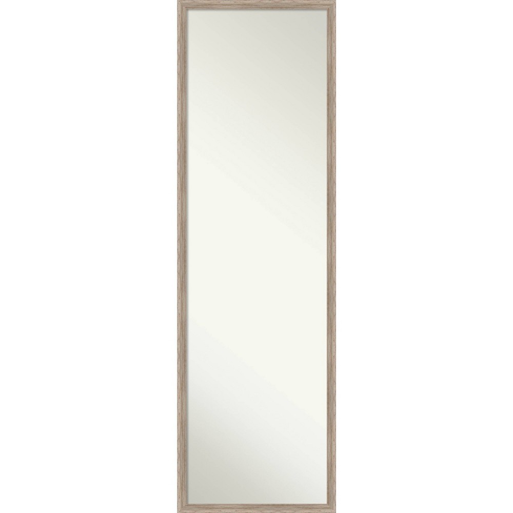 Photos - Wall Mirror 15" x 49" Hardwood Wedge Framed Full Length on the Door Mirror White - Ama