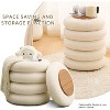 KTMBDW Round Storage Ottoman with Flip-Top Tray, Makeup Chair for Home Decor, Upholstered Footrest for Living Room & Bedroom - 3 of 4
