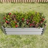 Silver Metal Raised Bed Garden 4×2×1ft for Flower Planters, Vegetables Herb - 3 of 4
