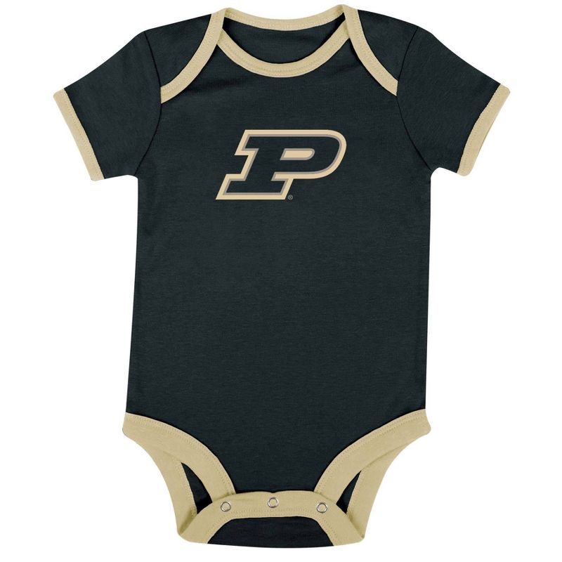 NCAA Purdue Boilermakers Infant Boys&#39; Short Sleeve 3pk Bodysuit Set, 2 of 5