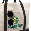 Clarkson University Primary Logo Canvas Tote Bag With External Pocket, Reusable Shoulder Bag for Shopping, School, Beach - 2 of 4