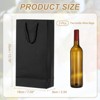 Unique Bargains Thick Kraft Paper Gold Edge Wine Gift Bags 13.7" x 7" x 3.5" 3 Pcs - 2 of 4