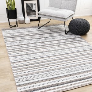 Rug Branch Southwestern Stripes, Southwestern White Indoor Area Rug - 5' x 8' - 1 of 4
