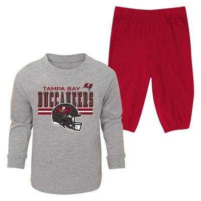 Image of NFL Tampa Bay Buccaneers Toddler Boys' 2pk Long Sleeve T-Shirt and Pant Set - 12M