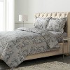 Katy Floral Printed Flannel Oversized Duvet Cover Set - Tribeca Living - 2 of 3
