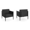 Aluminum Outdoor Club Chair with Cushions,Water-Resistant Modern Patio Armchair for Porch or Garden Lounge-Cuddlewood - 3 of 4