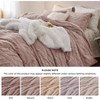 Fluffy Duvet Cover Set - Queen Size, Cameo Rose Warm Plush Bedding, 3 - Piece with Zipper Closure - 4 of 4