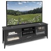 Jackson Extra Wide TV Stand for TVs up to 80" Black - CorLiving - image 3 of 4