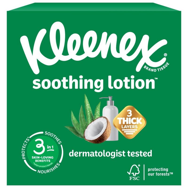 Kleenex Soothing Lotion 3-Ply Facial Tissue, 4 of 14