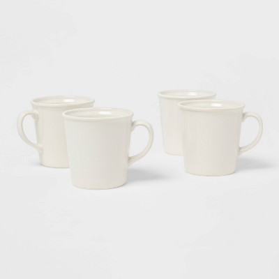14oz 4pk Porcelain Woodbridge Mugs White - Threshold™