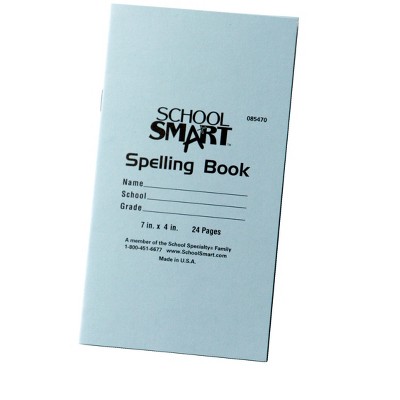 School Smart Spelling Blank Book, 4 x 7 Inches, 24 Pages, pk of 12