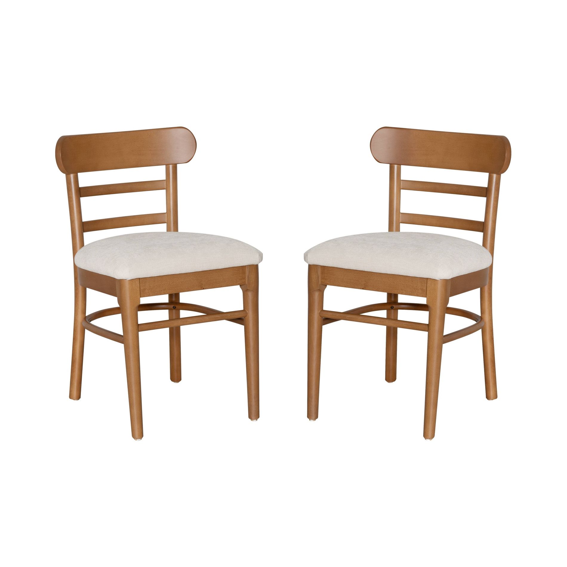 Linon Set of 2 Tuttle Chairs Brown Gray