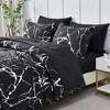 Dexmalle Queen Size Marble Pattern Printed Quilt,Black - 2 of 4