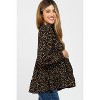 Pinkblush Black Animal Print Mock Neck Tiered Maternity Top - 3 of 4