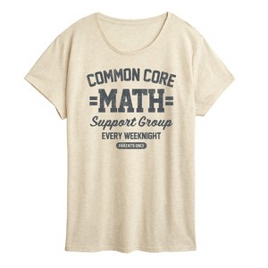 Women's - Instant Message - Math Support Group Short Sleeve Graphic T-Shirt - 1 of 4