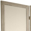 5 1/2 ft. Tall Open Lattice Fabric Room Divider - Burnt Cream (3 Panels) - 2 of 3