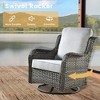 HOMLUX 6 Pcs Outdoor Patio Furniture Set High Back Sofa and Swivel Chairs Set - 2 of 4