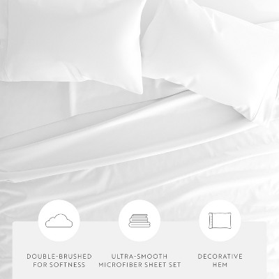 Becky Cameron Essential Bed In A Bag Comforter Bedding Set, Ultra Soft - Becky Cameron (8 Piece Set), White, Queen — фото 8
