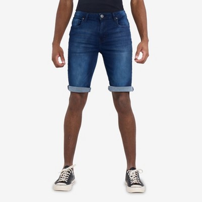 CULTURA Men's Roll Up Denim Shorts,Jean Shorts