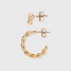 Stud and Frozen Chain Hoop Trio Earring Set 3pc - A New Day™ Gold: Nickel-Free Metal, Post Closure - 2 of 2
