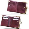 Clotth Women’s Vintage RFID Bifold Wallet - Compact Slim Design with Zipper Coin Pocket & Kiss Lock,PU Leather for Daily Use & Travel - 2 of 4
