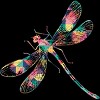 Girl's Design By Humans Dragonfly Abstract Summer Color By BaoMinh T-Shirt - 2 of 2
