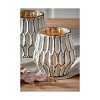 tag White Aria Glass Tealight Candle Holder 3.9L x 3.9W x 3.9H inches Decorative Tabletop Mantel Centerpiece Wedding - 2 of 3