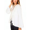 Anna-Kaci Women's Casual Lightweight Cardigans Soft Draped Ruffles Flare Sleeve Cardigan - 4 of 4