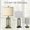 ROTTOGOON Farmhouse Table Lamp Set of 2 with USB C + A Charge Ports, Rustic Living Room Lamp for Bedroom Living Room Nightstand (Bronze) - 2 of 4