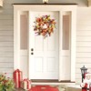 Pre Lit Christmas for Front Door, 24 In Christmas Wreath with Ball Ornaments, Berries for Door Wall Window Fireplace, Indoor Outdoor Xmas Decor - 3 of 4