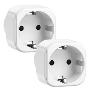 Itopfox 2-Pack European to US Plug Adapter, Type C/E/F to USA Outlet Converter, Compact Travel Adapter for Europe Devices - 1 of 4