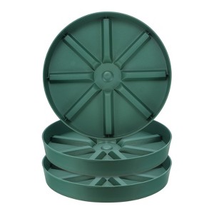Unique Bargains Plastic Indoor/Outdoor Anti-Rot Water Catcher Tray Plant Saucer 3 Pcs - 1 of 4