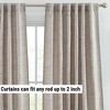 HLC.ME Easton Jacquard Slub Texture - Privacy Curtains with Back Tab Rod Pocket Window Curtains Panels, Set of 2 - 2 of 4
