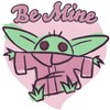 Juniors Womens Star Wars The Mandalorian Valentine's Day The Child Be Mine Sketch T-Shirt - 2 of 4