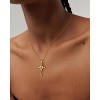 Molenia 14k Gold Cross Necklace, 925 Sterling Silver Dainty Cross Pendant with Heart, Trendy Cross Jewelry Gifts for Women, 18"+2" - 2 of 4