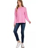 I am a Fashion junky Zenana Soft Melange Hacci Round-Neck Long Sleeve T-Shirt - 3 of 3